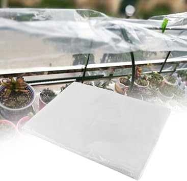 Greenhouse Bootstrap Farmer Plastic Clear Polyethylene Film (3x6 M/9.84x19.68 FT)