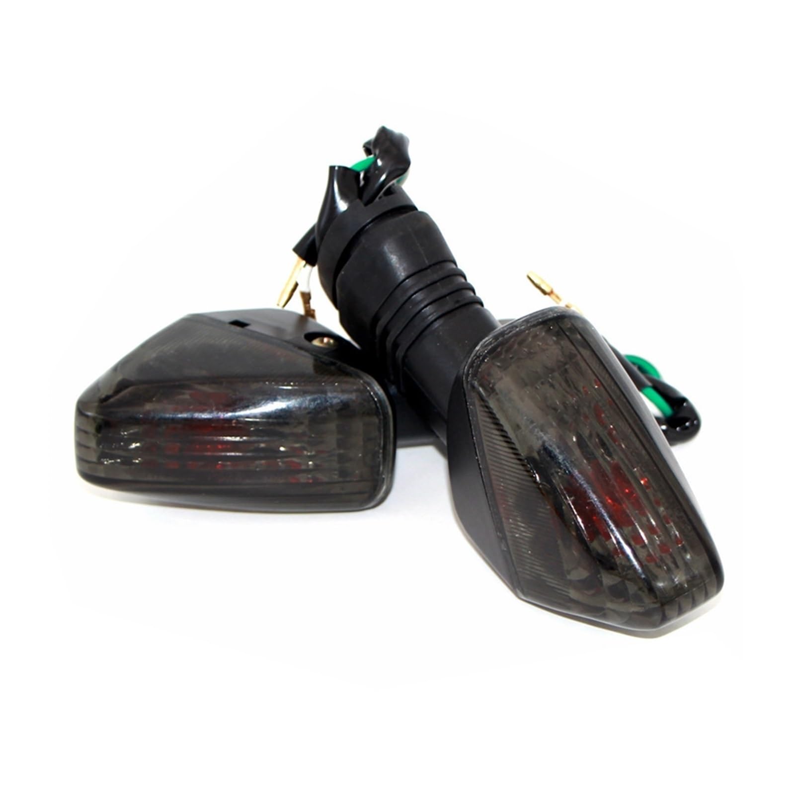 Intermitentes de motocicleta 4 Uds. De para giro de lente negra para lámpara indicadora de luz de señal para ZX-6R KLE500 KLE650 KLR650 Z750S