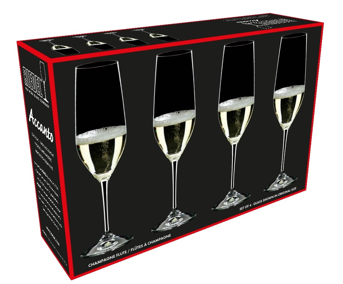 Riedel Accanto Champange Flutes, Set of 4, 10-1/4 Ounce: Champagne Glasses:  Amazon.com.au