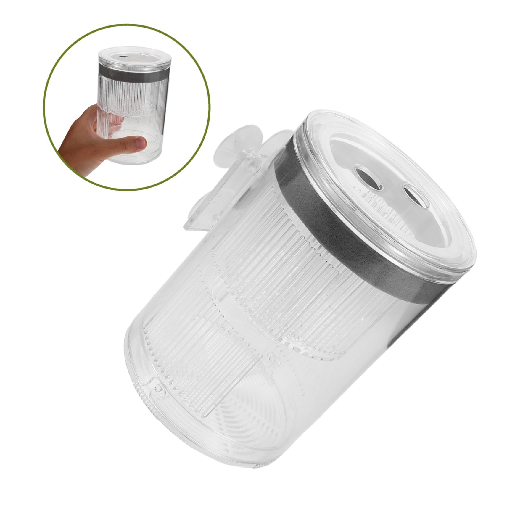 Schwimmende Fischzuchtbox aus Robustem Acryl Isolierende Brutkammer mit Saugnäpfen für Guppy und Betta Wiederverwendbare Aufzucht Brutbox für Aquarien mit Konstantem Wasserfluss