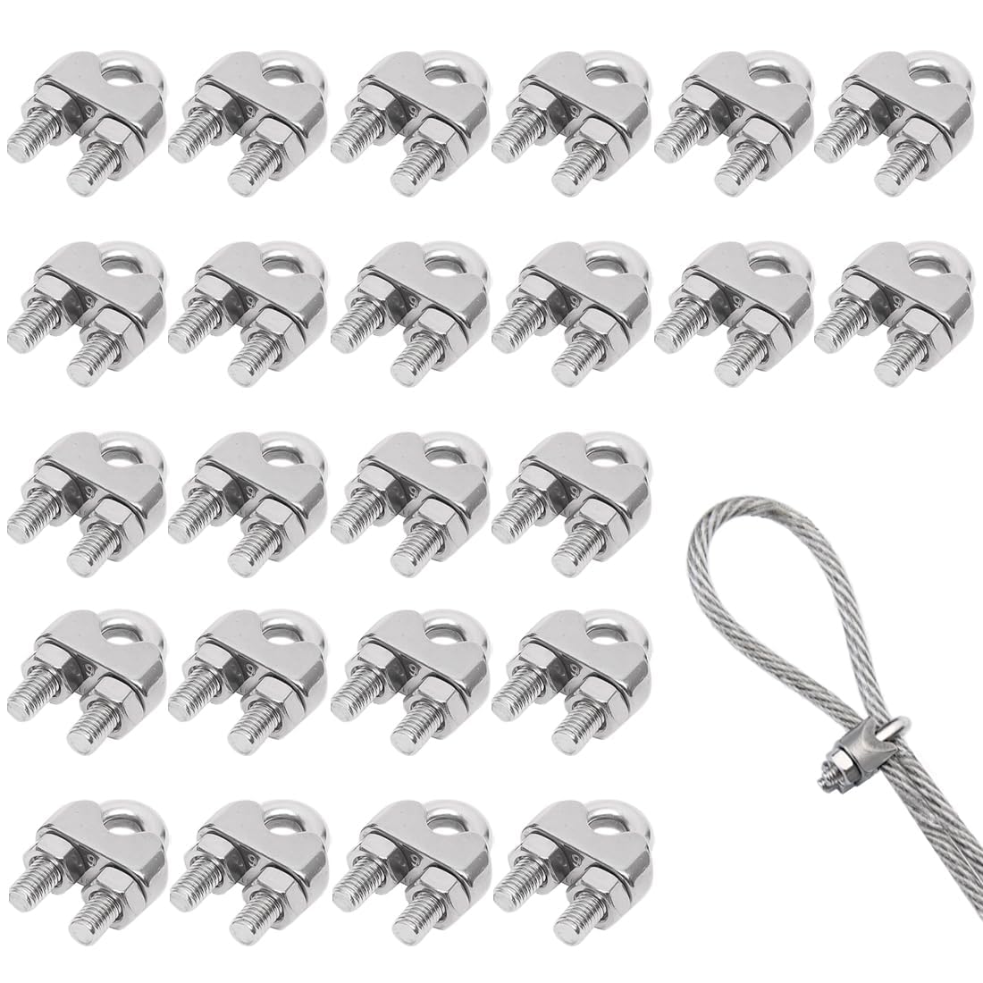 SUSワイヤークリップ Amazon.co.jp: Ailenlan ワイヤークリップ5mm ワイヤーロープ