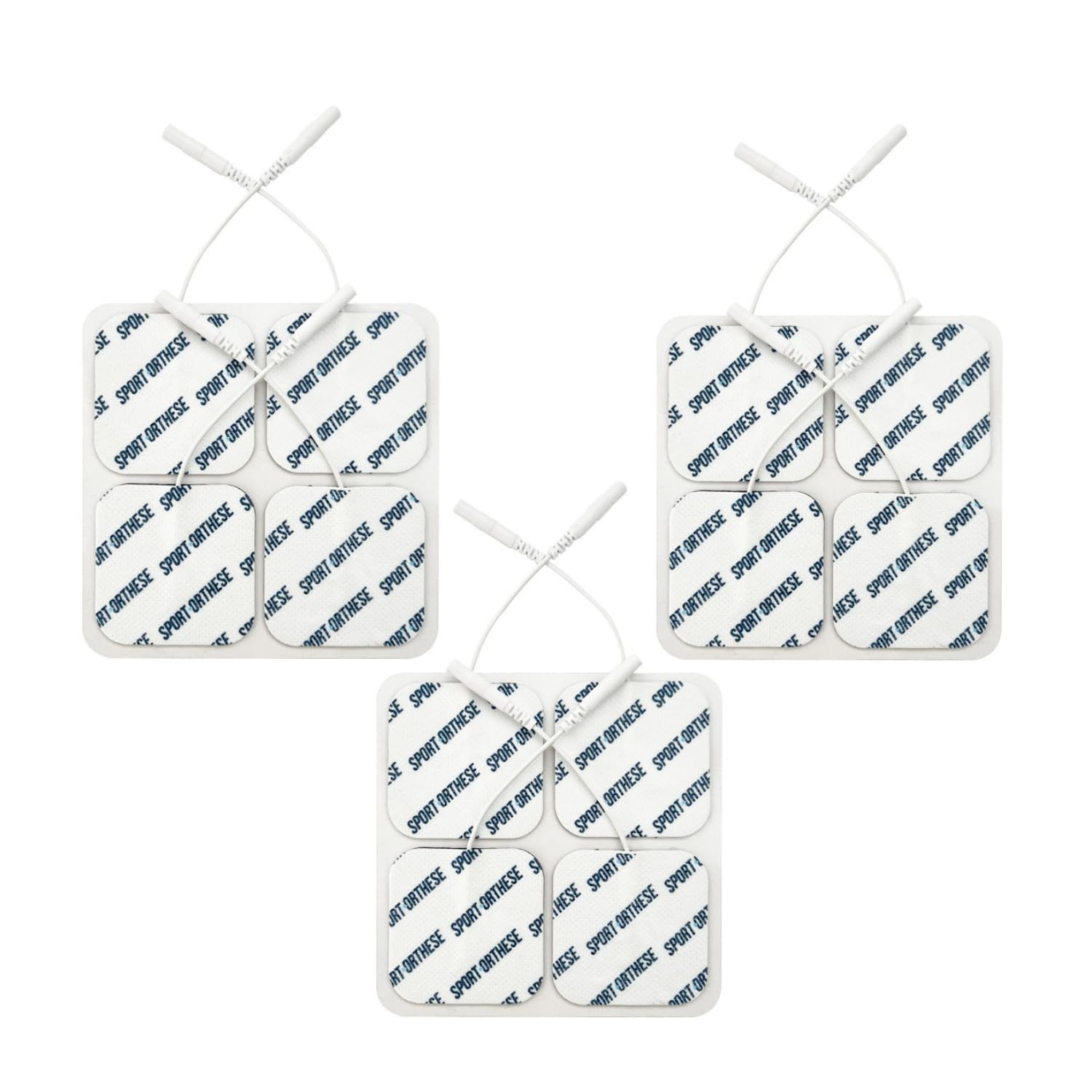 Electrode Filaire E-Cure - Pack de 12 - Compatible avec Compex, Chattanooga, Globus, Neurotrac, Veinoplus
