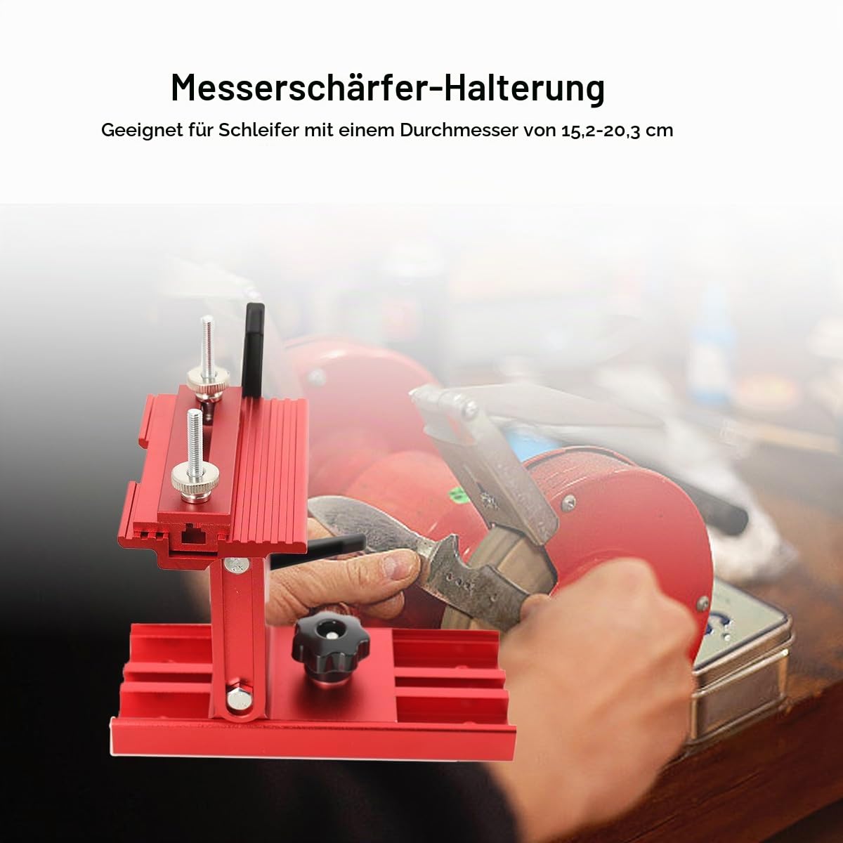 Schärfvorrichtung Werkzeugauflage Schleifvorrichtung Ersatz Schleifwerkzeug für 6 bis 8 Zoll Doppelschleifmaschine, Verstellbare Tischklemme der Auflagevorrichtung, Werkzeugschärfvorrichtung