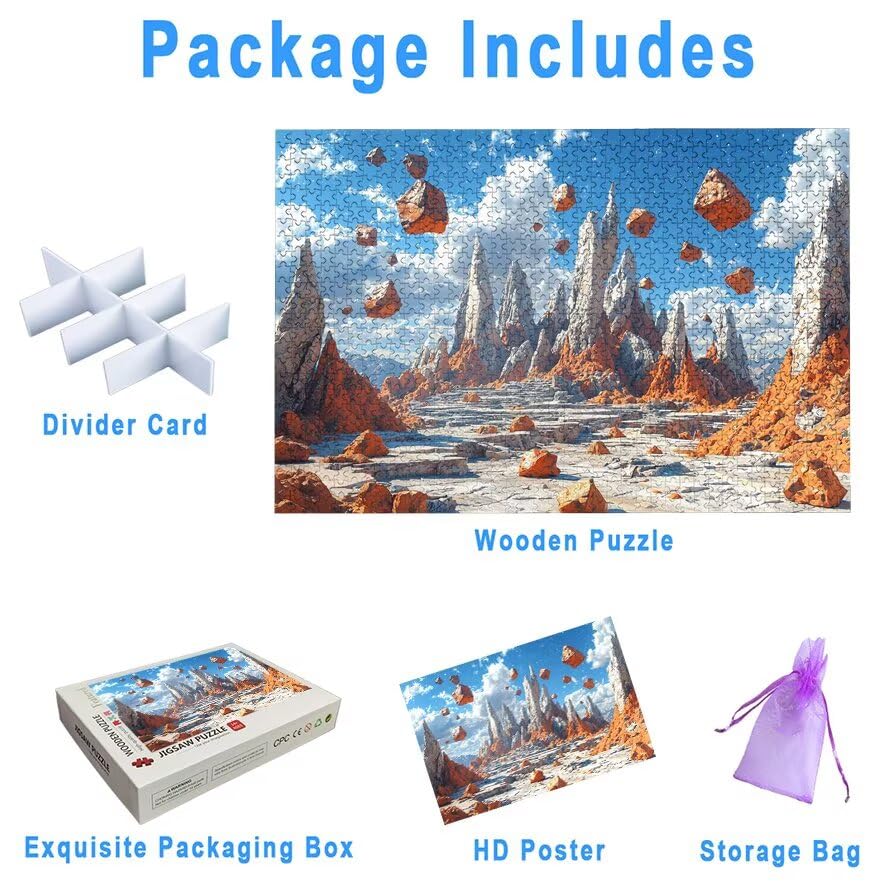 Puzzle 1500 Piezas Montaña para Adultos, Puzzle Paisajes de Madera con Caja Regalo para Adultos, Rompecabezas Desafiante para Toda la Familia, Rompecabezas para Regalo Mujer, Regalo Hombre, -5727