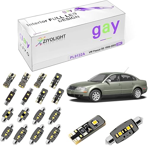 Miniatura 10 de ZIYOLIGHT - Repuesto PL9120A para Volkswagen Passat B6 2006-2011 Kit de luces LED para interiores, bombillas de cúpula blanca de 6000 K, paquete de