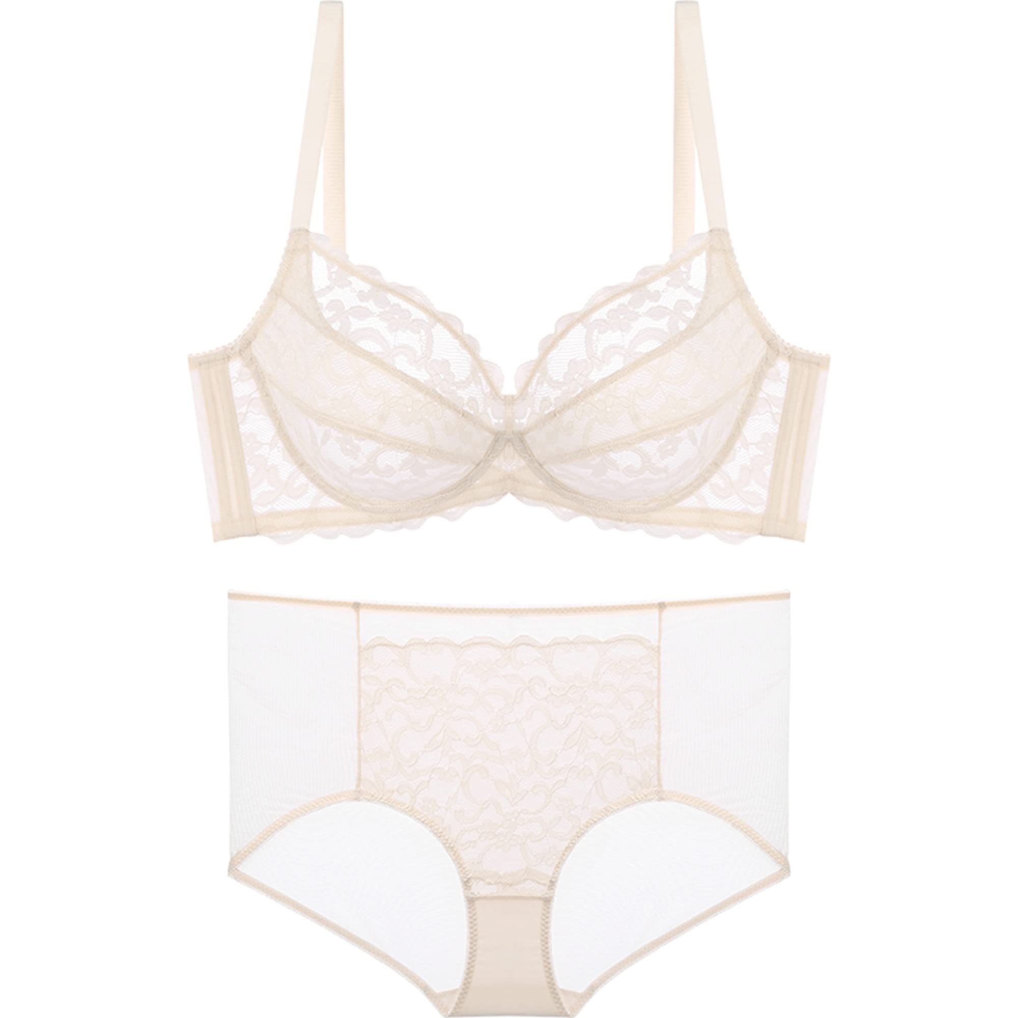 Ensemble de lingerie blanche en dentelle confortable pour robe de mariée et quotidien
