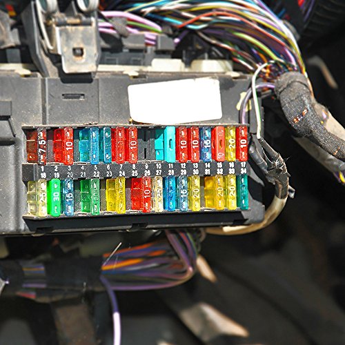 Yorten 140PCS 2A-40A Automotivo Padrão Médio Suporte Automotivo Carro ATO Plug-in Lâmina Fusível Var