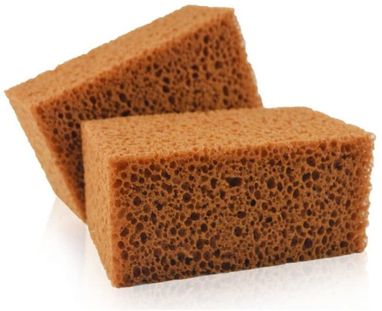 Wytrzymała, super chłonna gąbka do mycia samochodu Honeycomb gąbka ciężarówka mycie narzędzia 2 sztuki brązowe