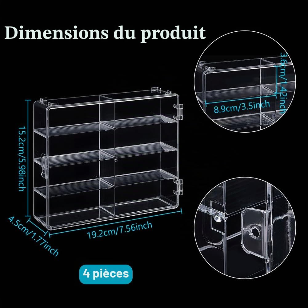 UNICRAFTALE 4 Pièces Boîtier Présentation pour Voiture Échelle 1/64