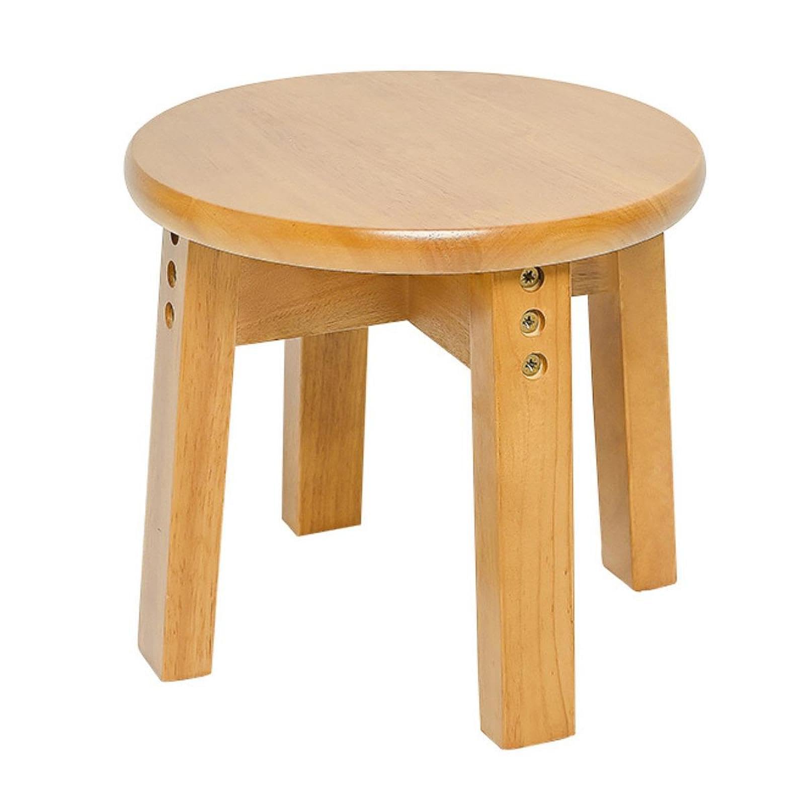 Sharplace Tabouret en Bois Petit Repose-Pieds décoratif Plante Tabouret escabeau Tabouret Rond en Bois pour Salle de Jeux Maison Chambre Porte, Style A, Hauteur 30cm