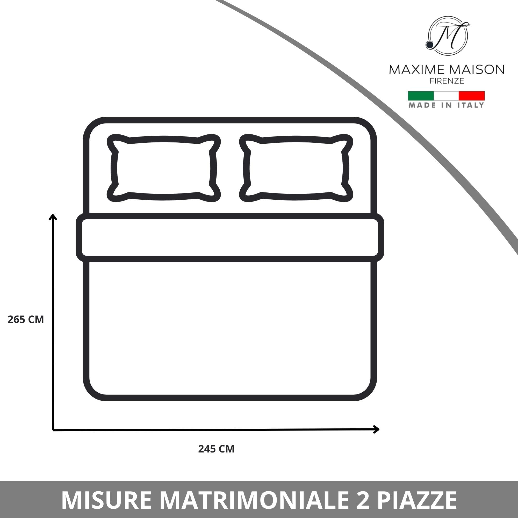 MAXIME MAISON - Copriletto Matrimoniale Mezza Stagione (100 gr/mq) Trapuntino Matrimoniale, Trapunta Matrimoniale Leggera e Double Face, Letto Mezza Stagione in Morbida Microfibra, Made in Italy