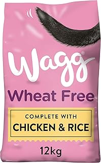 Wagg Wheat Free Complete Dry Adult Dog Food Chicken & Rice 12kg - For Sensitive Stomachs