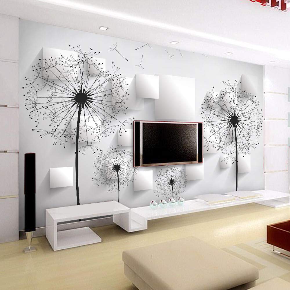 Papel tapiz 3D estéreo diente de león Mural dormitorio sala de estar TV Fondo pintura de pared papel tapiz decoración del hogar