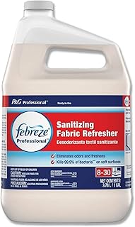 FEBREZE Professional Sanitizing Fabric Refresher, 1 Gallon Fabric Refresher Spray Refill, Mattress and Furniture Deodorizer with Light, Fresh Scent, Sanitizing Concentrate Safe for All Fabrics