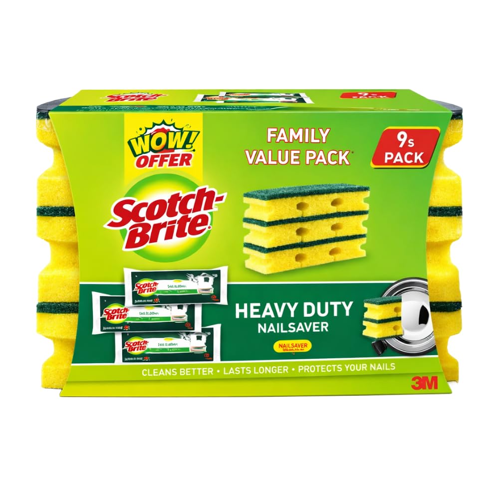 Scotch-Brite® Classic Nail Saver Scrub Sponge, 9 Sponges