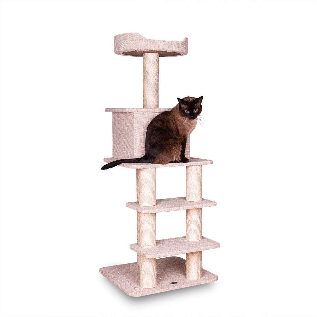 Bontoy Kratzbaum Carlo in Creme I 55,5 x 50,5 x 130 cm I mit