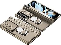 Vista 8 de Funda para Samsung Galaxy Z Fold 4 con soporte para S Pen (protección de bisagra), soporte magnético de anillo de 360°, cubierta de cámara