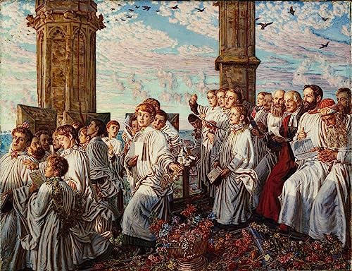 Tableau May Morning on Magdalen College William Holman Hunt cadeau idéal art 60x90cm