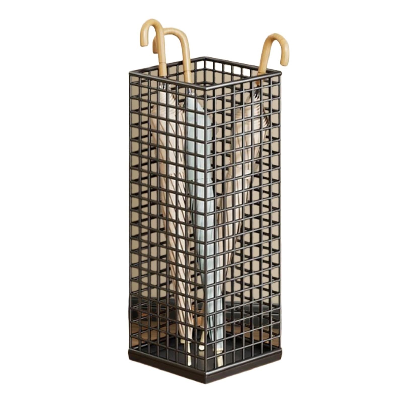 PSNKLMM Iron Umbrellas Stand Large Capacity Storage Bucket Umbrella Organizer For Hotel Office Indoor Outdoor Entryway