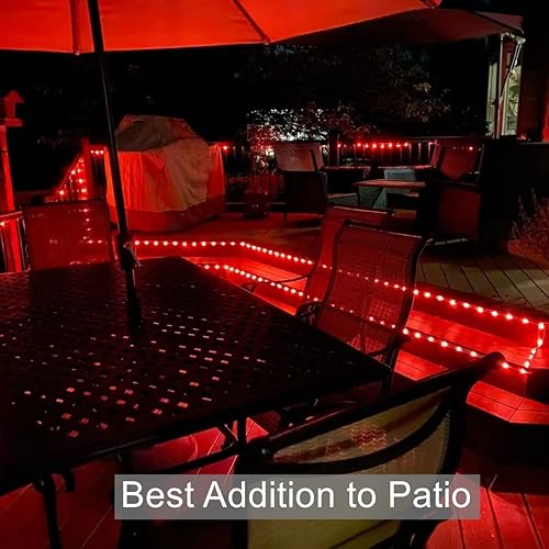 Miniatura 3 de YEGUO Paquete de 6 luces solares rojas, blancas y azules para fiestas, jardín y vacaciones