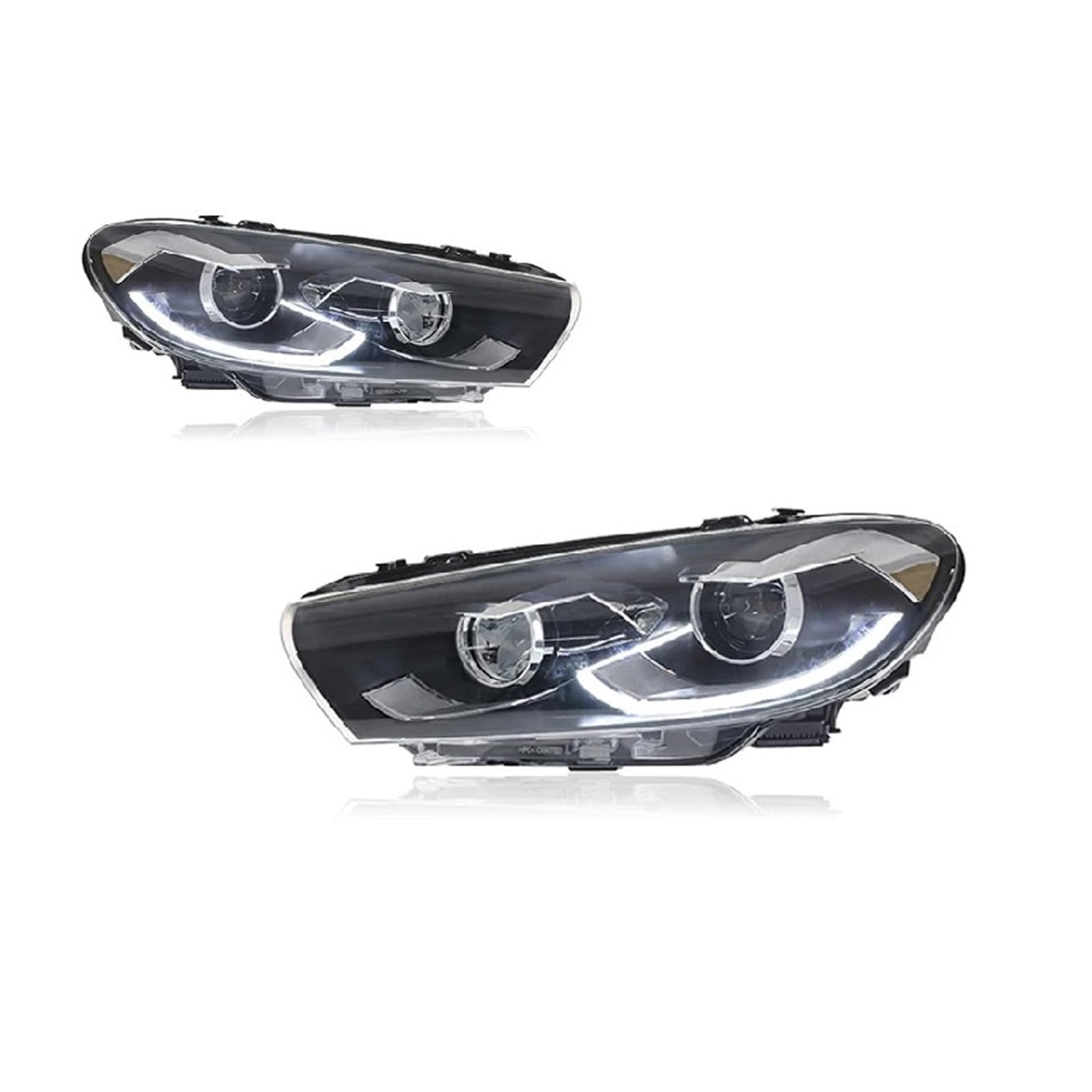 Pasuje do VW Scirocco 09-17 RHD LHD styl pełna dioda LED DRL reflektor samochodowy montaż sygnału akcesoria samochodowe zmodyfikowana lampa gorące reflektory(Alogen,Left steering wheel)