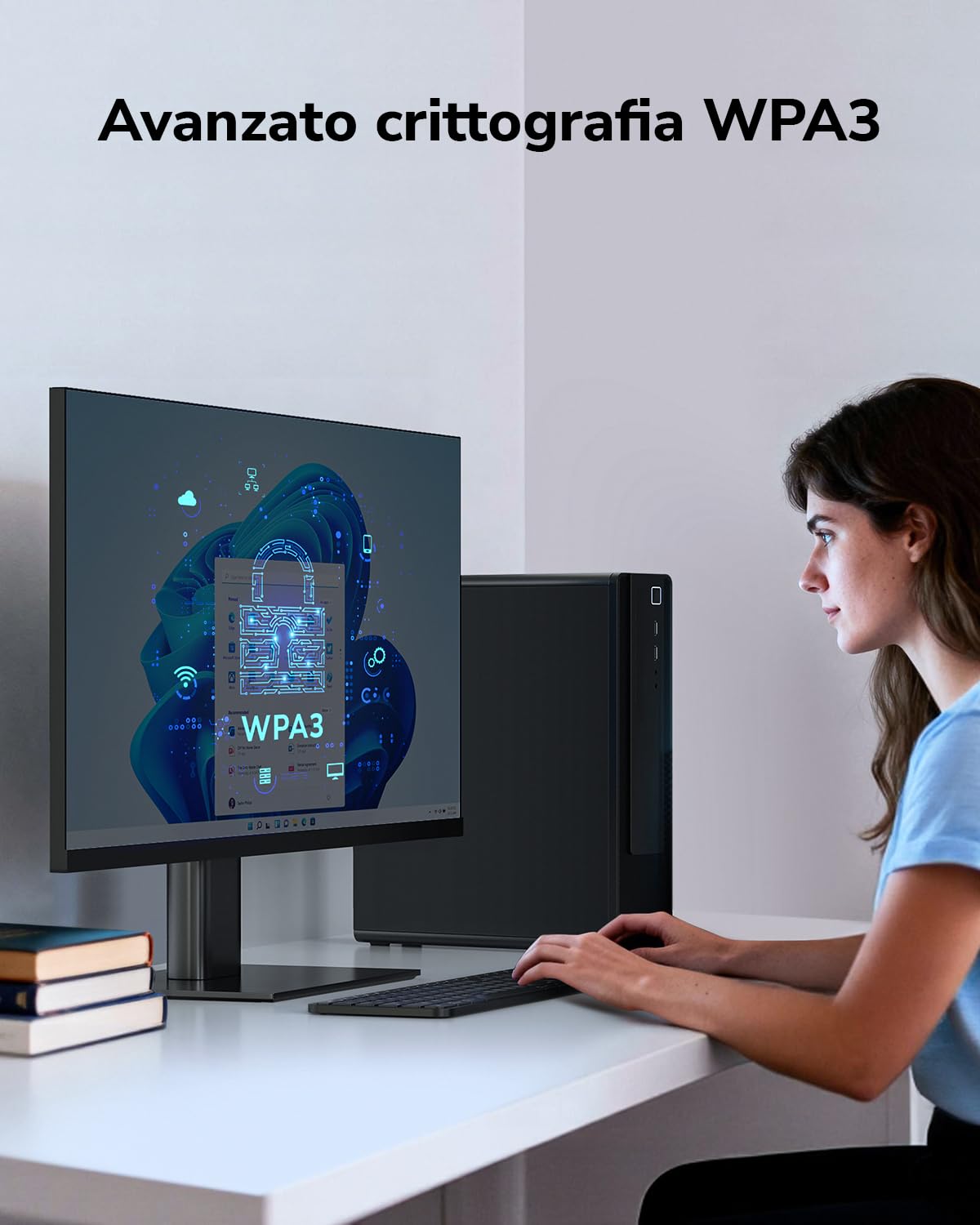 Cudy AC1300 - Adattatore wireless Dual-Band PCIe WiFi per PC, 1300 Mbps WiFi a 5 velocità, 5 GHz/2,4 GHz, 2 antenne staccabili, compatibile con Windows 11/10, include staffe standard e a basso profilo