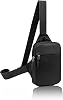 Av A Dos Unisex Black Waterproof Cross Strap Waist Shoulder Bag Chest Bodybag, Impertex Fabric, Cross Strap Bag, Chest Bag,