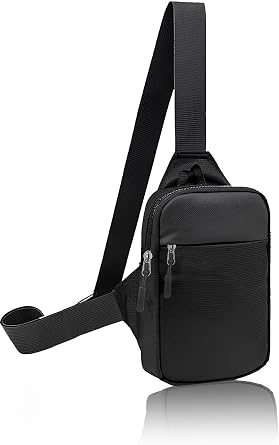 Av A Dos Unisex Black Waterproof Cross Strap Waist Shoulder Bag Chest Bodybag, Impertex Fabric, Cross Strap Bag, Chest Bag,