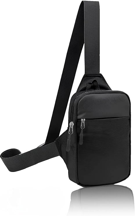 Av A Dos Unisex Black Waterproof Cross Strap Waist Shoulder Bag Chest Bodybag, Impertex Fabric, Cross Strap Bag, Chest Bag,