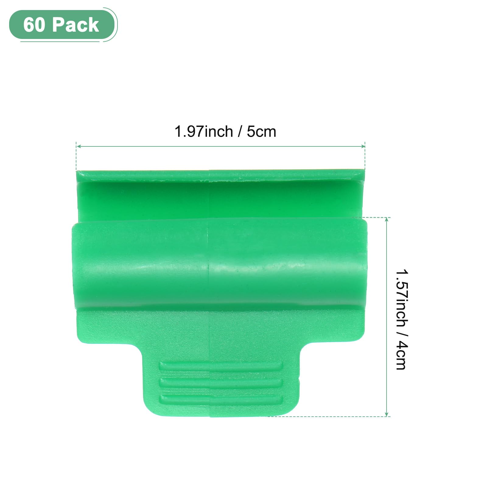 M METERXITY 60-Pack Greenhouse Clamps for 3/4 Inch PVC Pipe, Green - Image 3