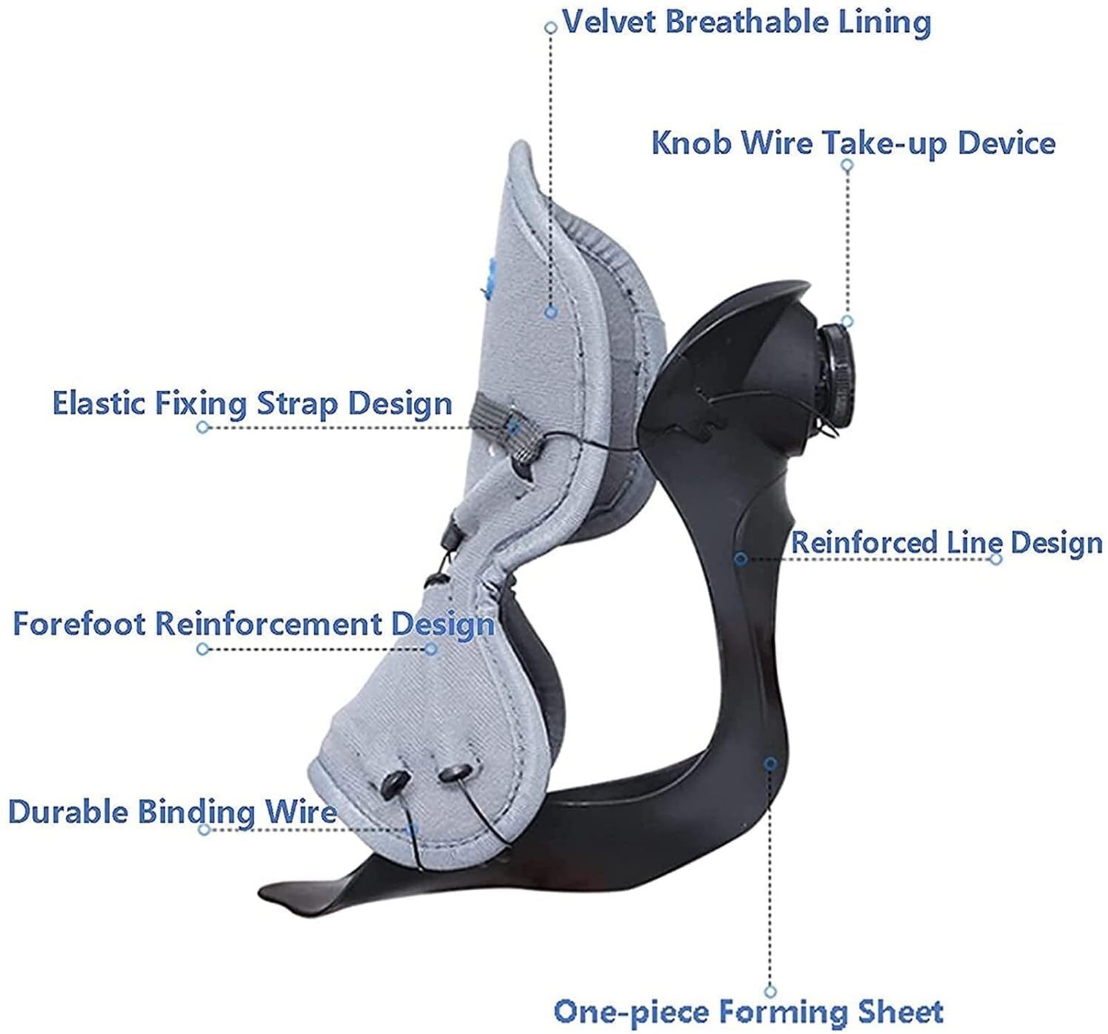Bota De Soporte De Tobillo Bota Walker Bota Médica Órtesis De Caída Del Pie Ajustable Corrector Postural De Caída Del Pie Del Tobillo for Protección Del Tobillo Bota De Tobillo De Corrección(L)