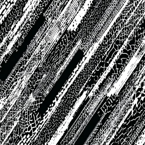 Kanworse Peel and Stick Wallpaper Diagonal Black tire Tread Print car Track Grunge Effect Seamless 17.7"x118" Contact Paper Removable Self Adhesive Wall Mural Wall Decor for Bedroom Kitchen Cabinets