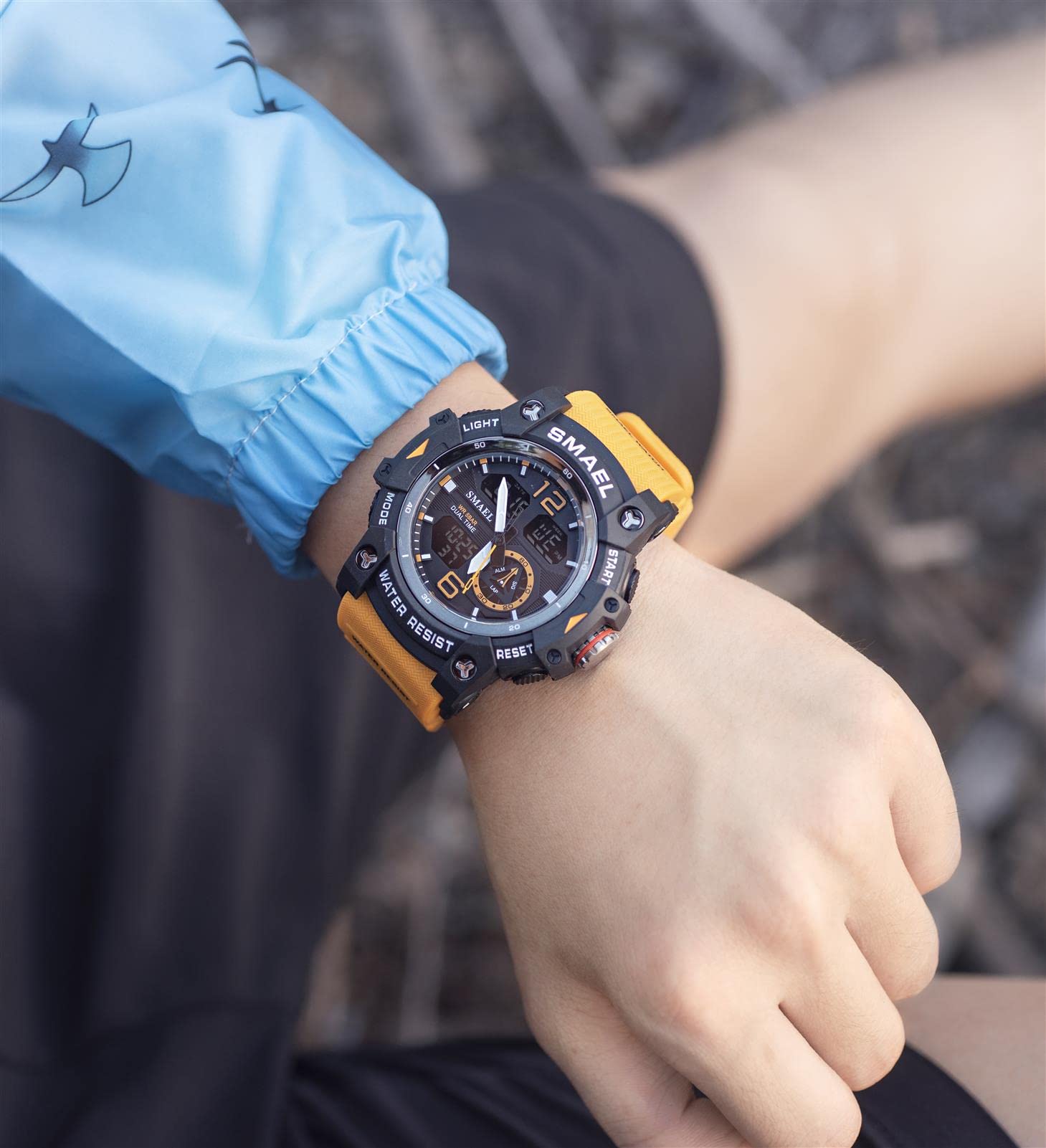 Montre Homme Montre Digital Sport Homme M ilitaire étanche,Grand écran Analogique Digital Montre avec Alarme,LED,Chronomètre,Montres Bracelets Multifonctions