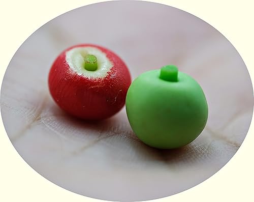 1shopforyou Mezcla realista de frutas artificiales realistas de manzana, 20 piezas, casa de muñecas, miniaturas, alimentos, cocina, n.º 2