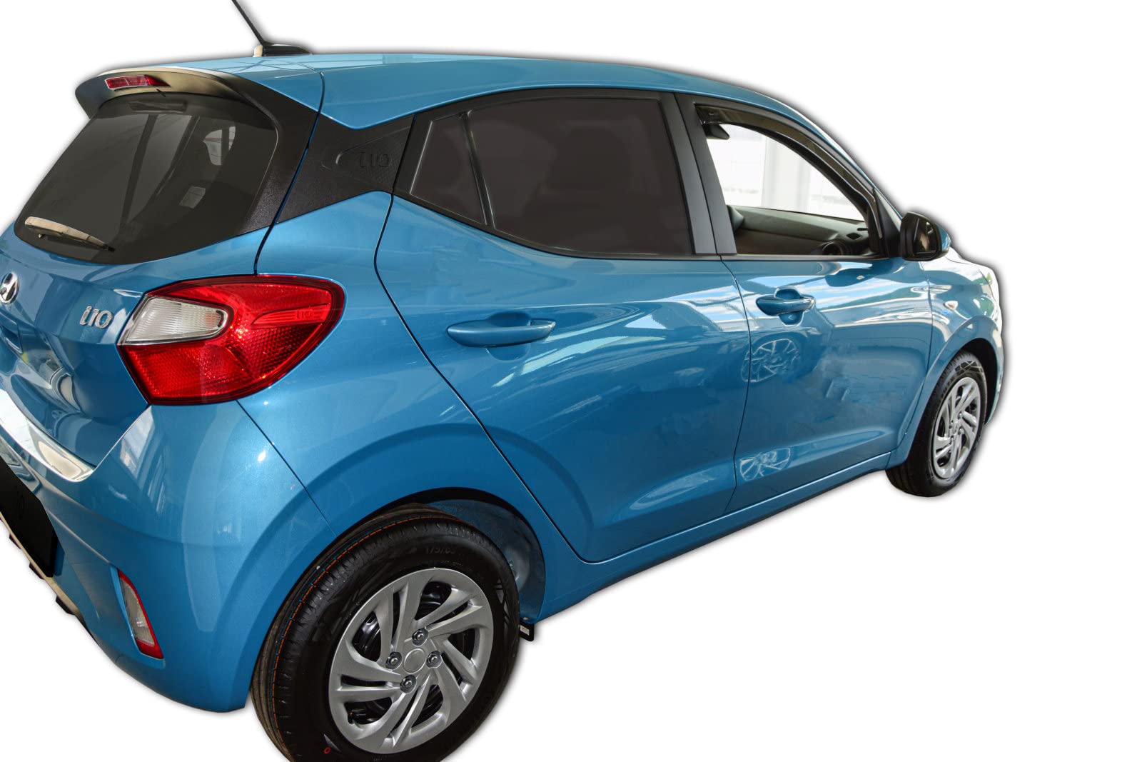 J&J AUTOMOTIVE Deflettori d'Aria per Hyundai I10 Dal 2019, Set da 4 Pezzi, Nero Fumé Oscurato Heko