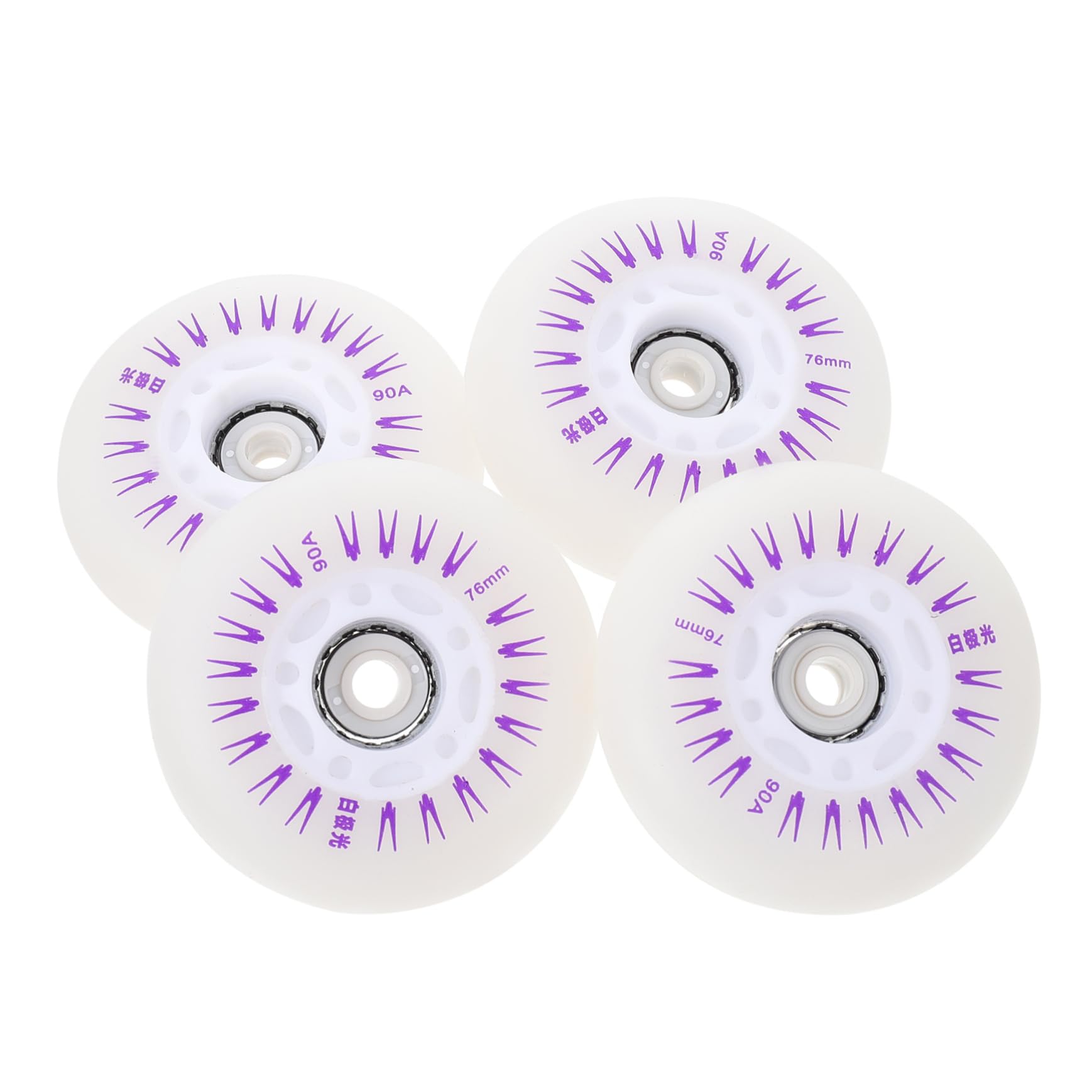 WHAMVOX 4Pcs Roller Skate Wheels Glowing Inline Skating Wheels for Enhanced Safety Performance Durable PU Material for Outdoor Indoor Use