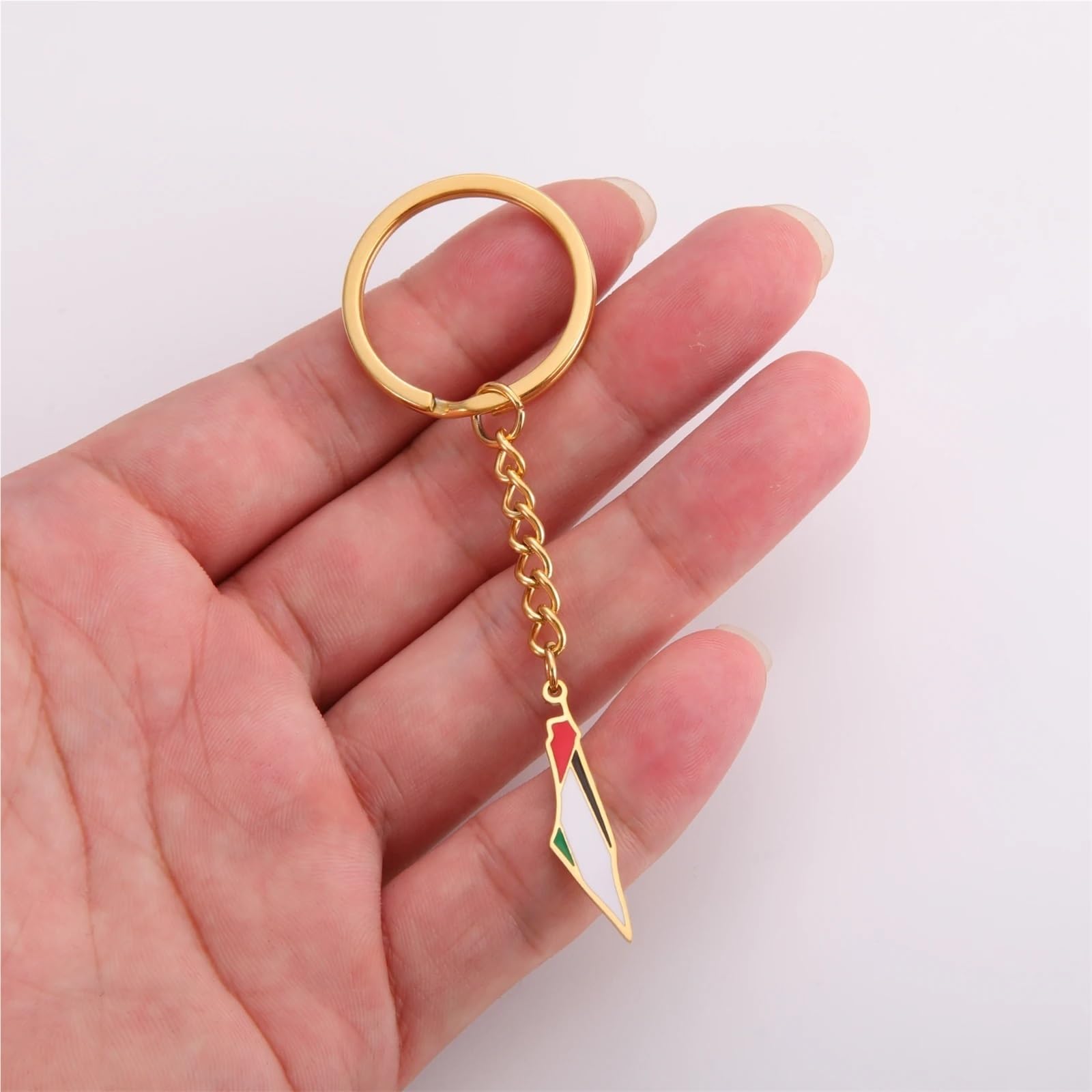 Llavero Bolso Map Pendant Keychains Stainless Steel Country Geography Keyring For Women Men Patriotic Charm Jewelry