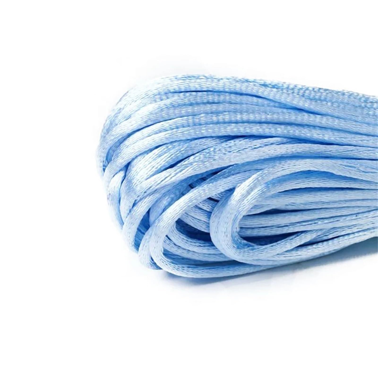 Nylon Cord Thread 10pcs 20M/Roll 1.5-2.5mm Chinese Knotted Thread Rope Nylon Cord For Jewelry Bracelet for Making Bracelet, Necklace, Chinese Knot(Sky Blue,2.5mm About 20M)
