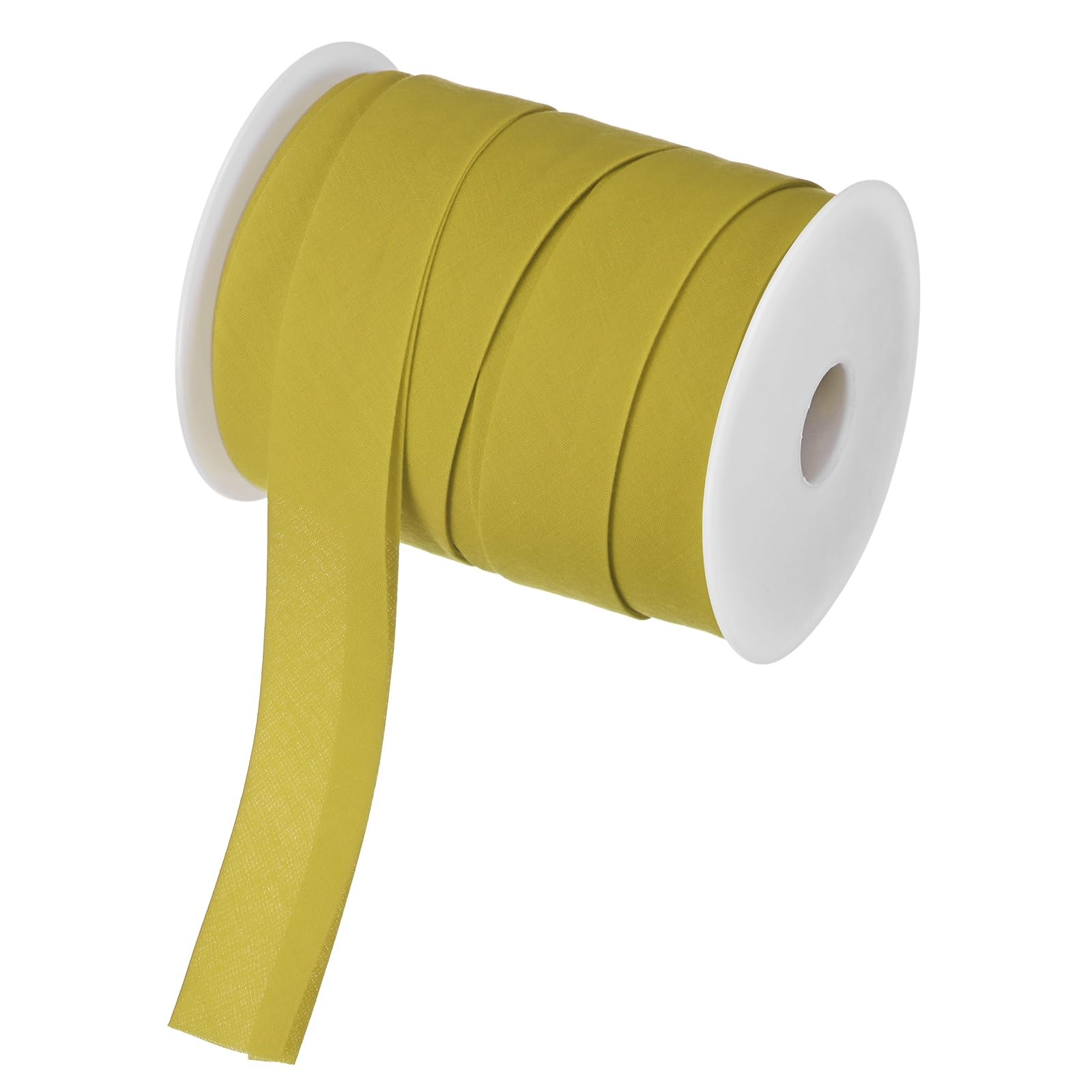 M METERXITY Double Fold Bias Tape, 1 Inch x 25 Yard Piping Trim Fabric Binding Tape for Sewing, Apply to Seaming, Hemming, Binding, Quilting, DIY Craft Accessories (Gold Tone)