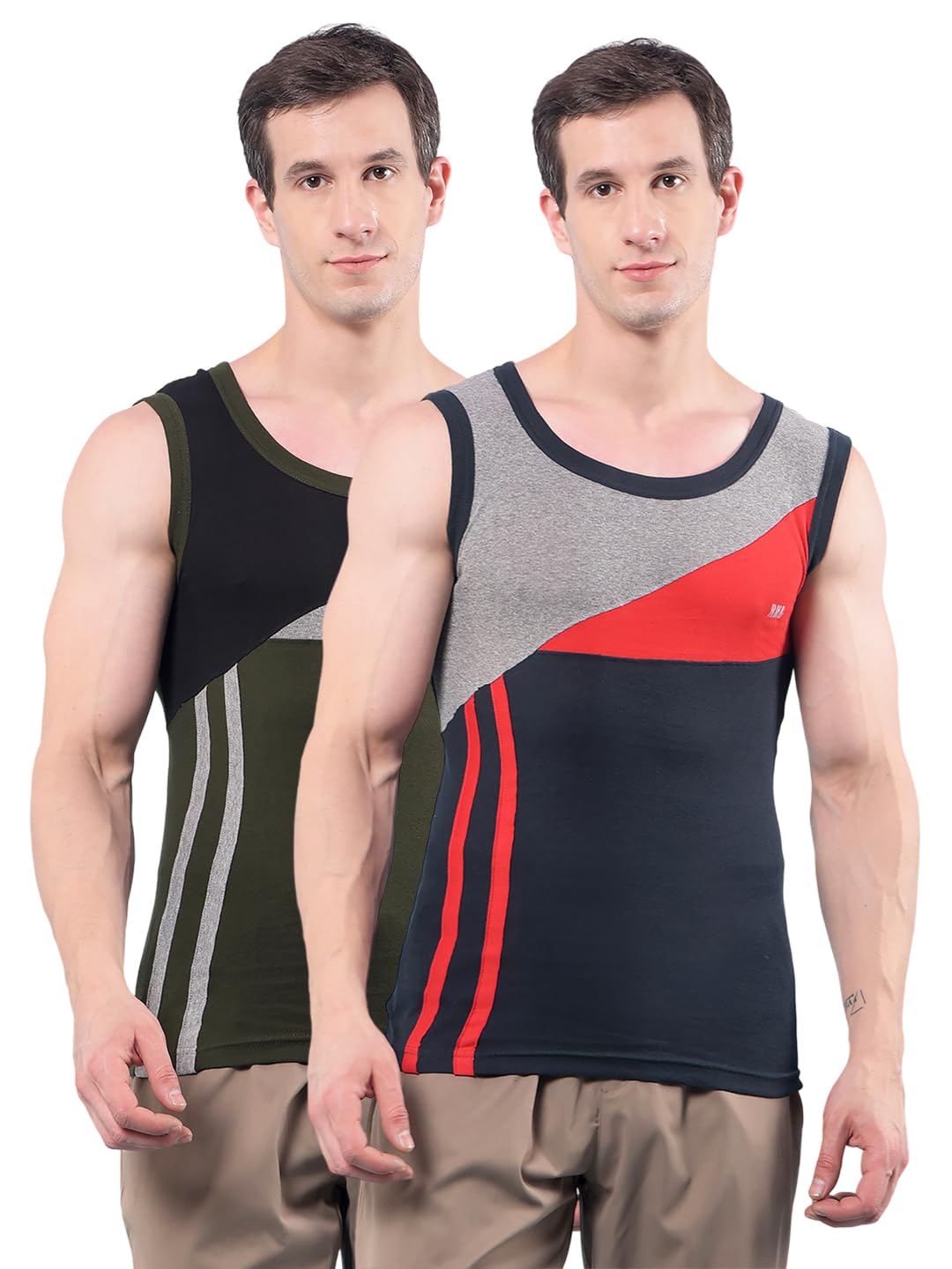 RKG Men's Assorted Pack of 2 Gym Vest (MRGV-023-Assorted-2)-picture-14