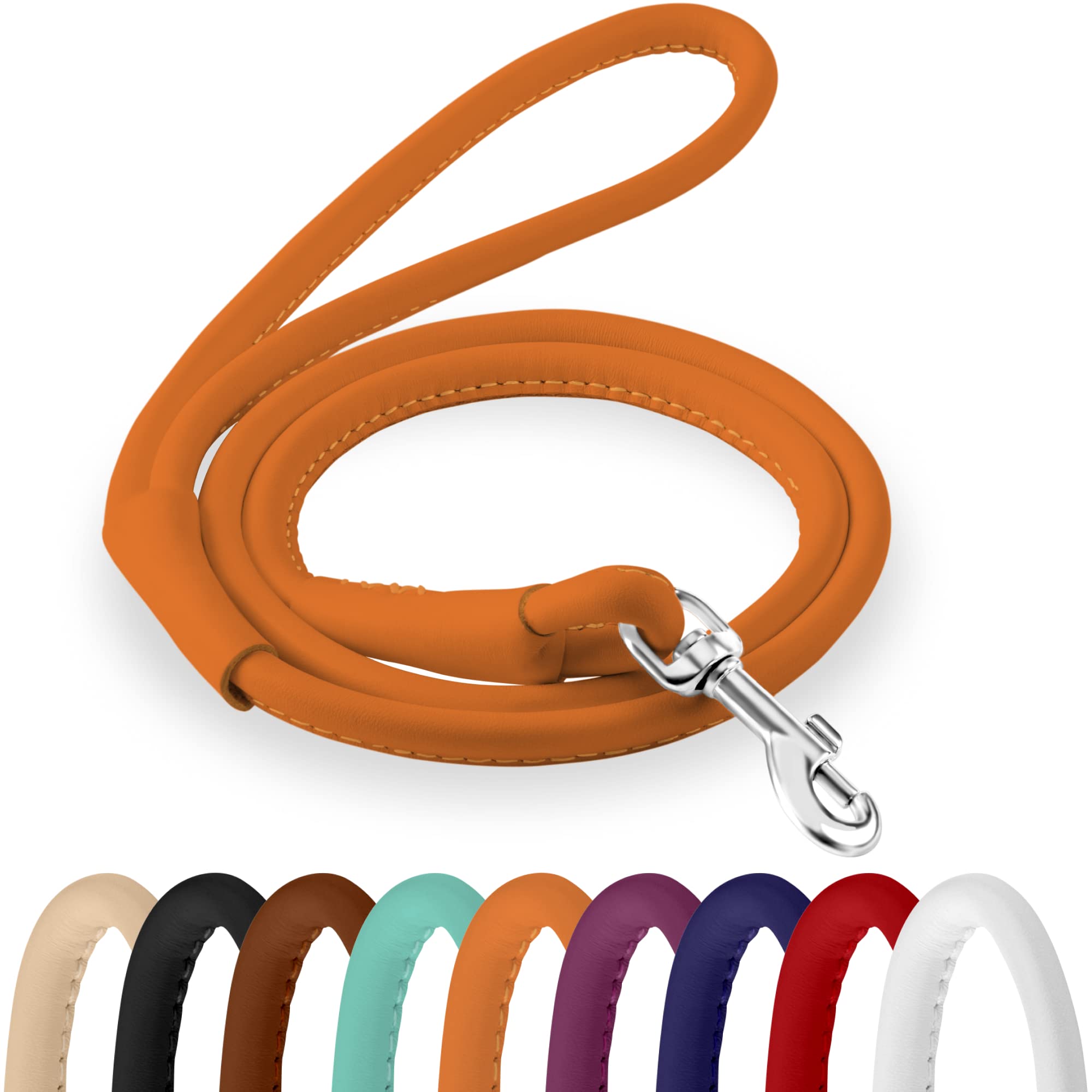 CollarDirect Rolled Leather Leash