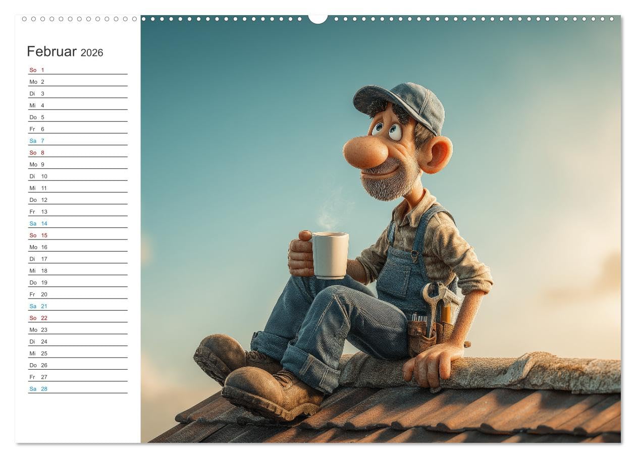 Kaffee, Kabel, Katastrophen (hochwertiger Premium Wandkalender 2026 DIN A2 quer), Kunstdruck in Hochglanz: Dieser Handwerker-Humor-Kalender bringt mit ... oder in die Werkstatt. (CALVENDO Spass)