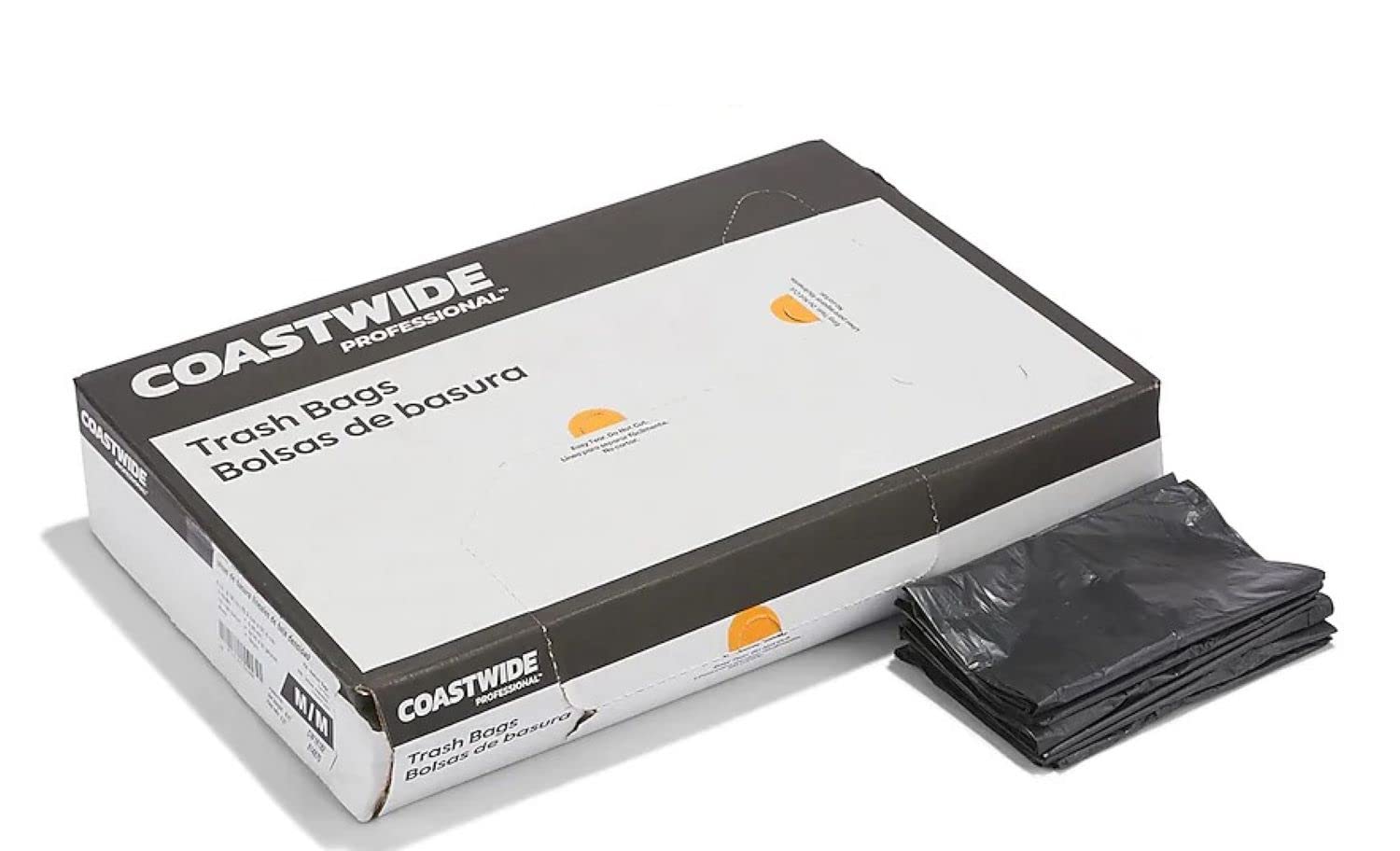 Coastwide 20-30 Gal. Trash Bags, Low Density, 0.45 Mil, Black, 250/Carton (CW18182)