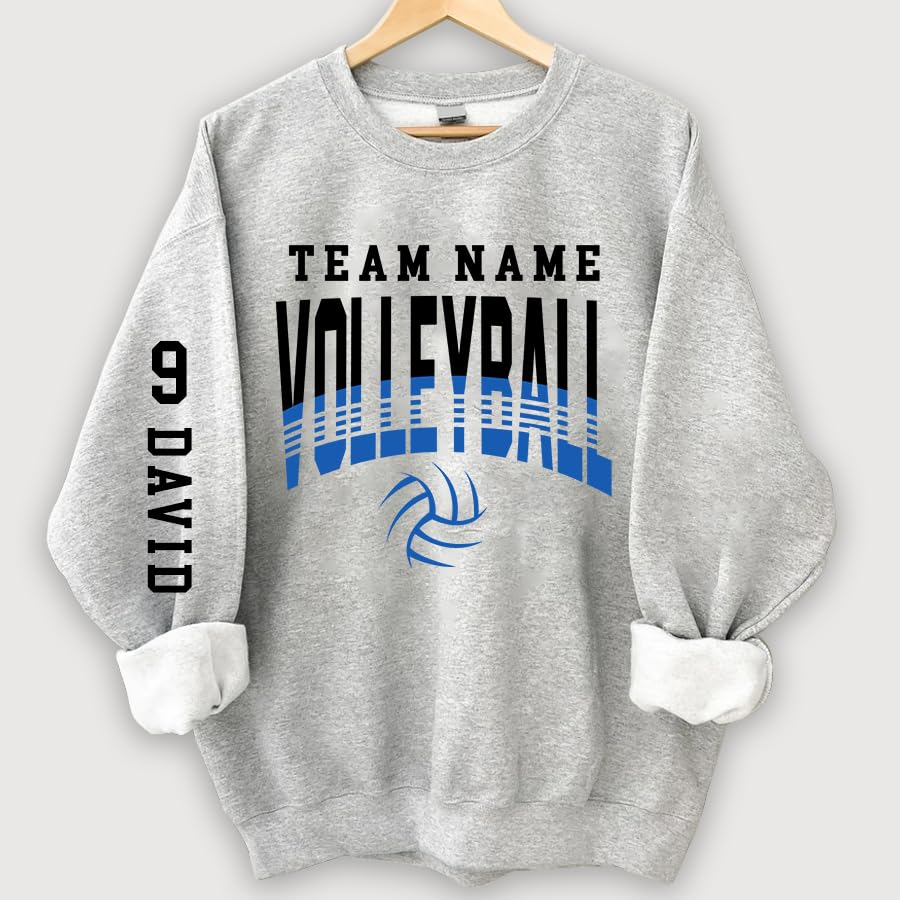 Personalized Leopard Mom Sweatshirt, Volleyball Mom Shirt for Women2