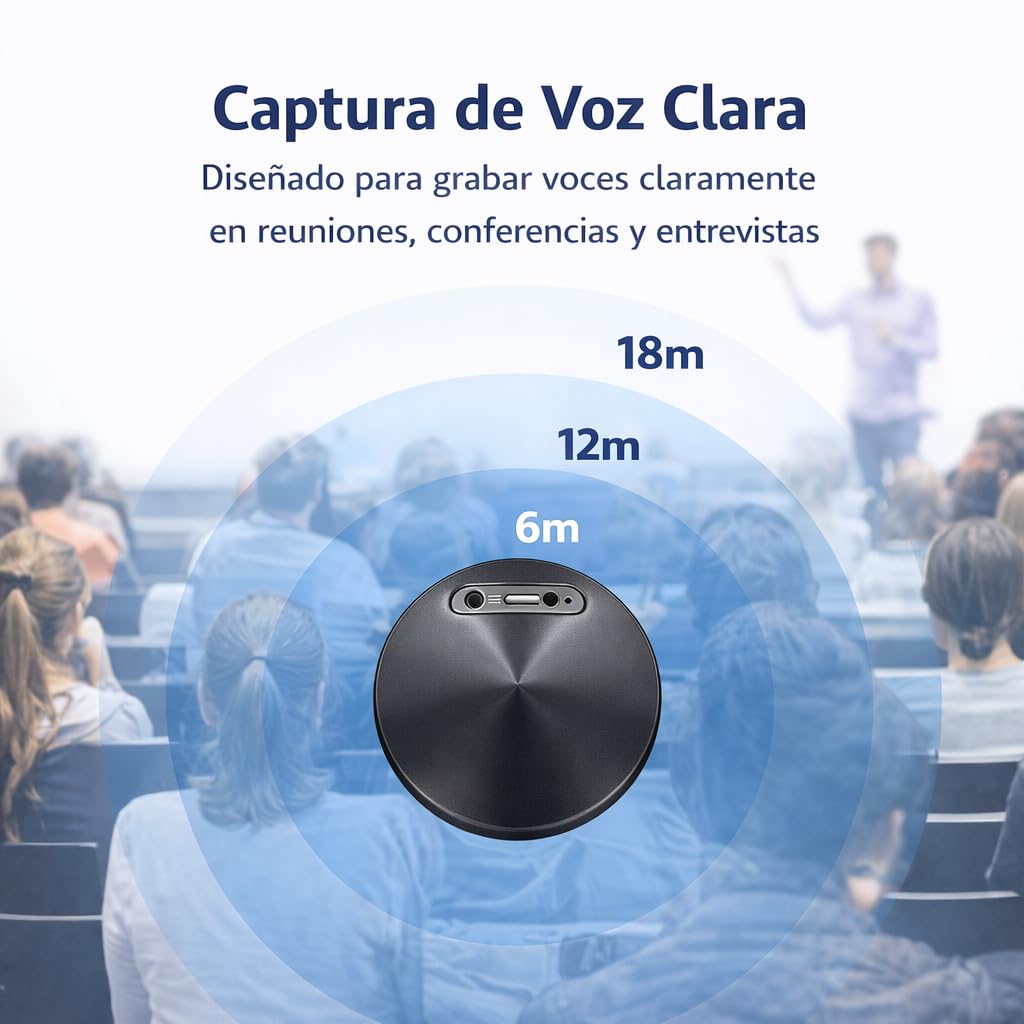 CleverTalk Q37 Grabadora de Voz con IA | Activada por Voz | App Móvil, Mac, Windows y Web | Cloud Europea GDPR | 64GB | Audio HD 1536kbps | USB-C