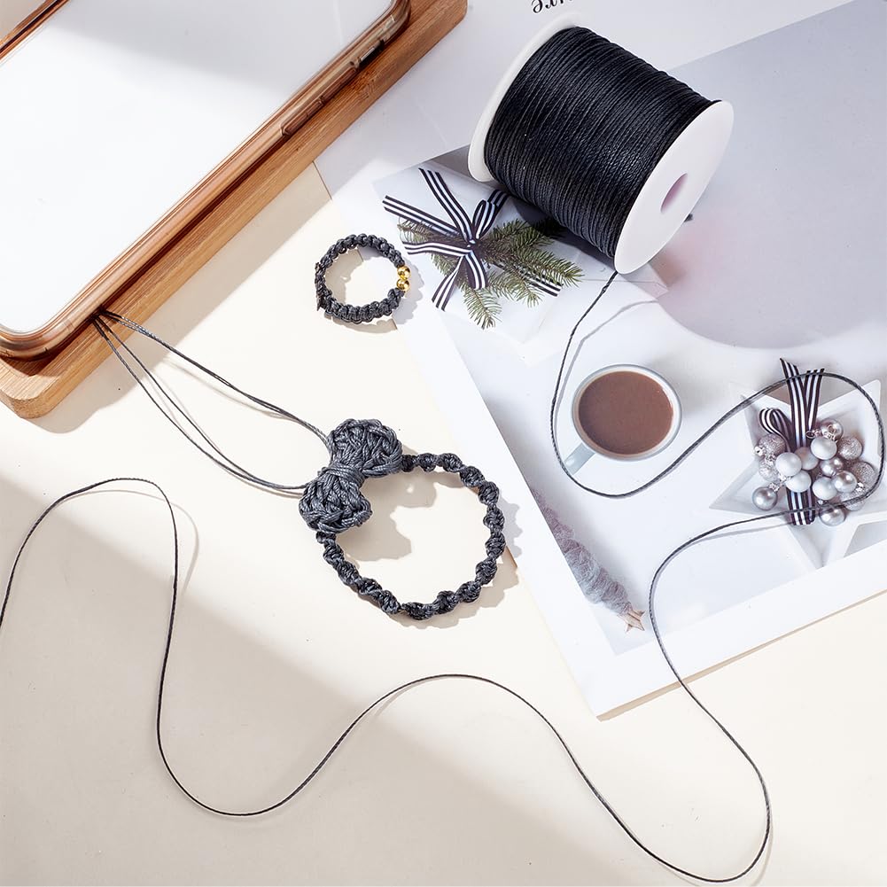 Cordino In Cotone Cerato Marrone - 1mm X 160m Per Artigianato - Foto 9