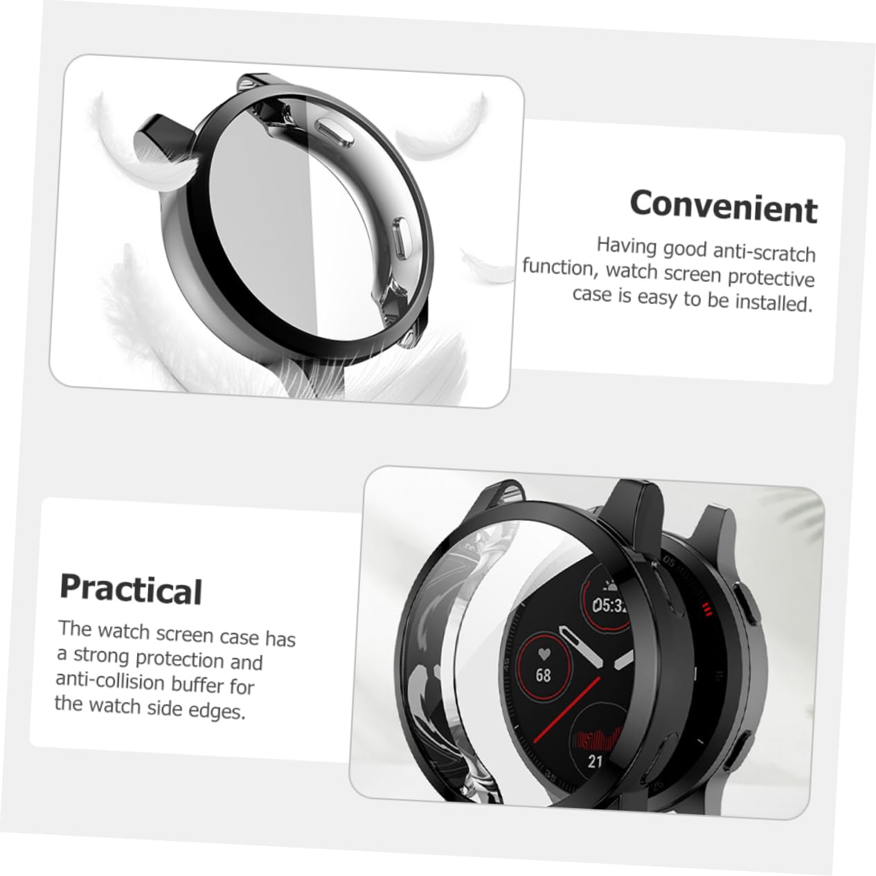 DOITOOL 30pièces Écran TPU pour Montre Venu Étui De Complète Modernes Aux Rayures Et Et Confortable