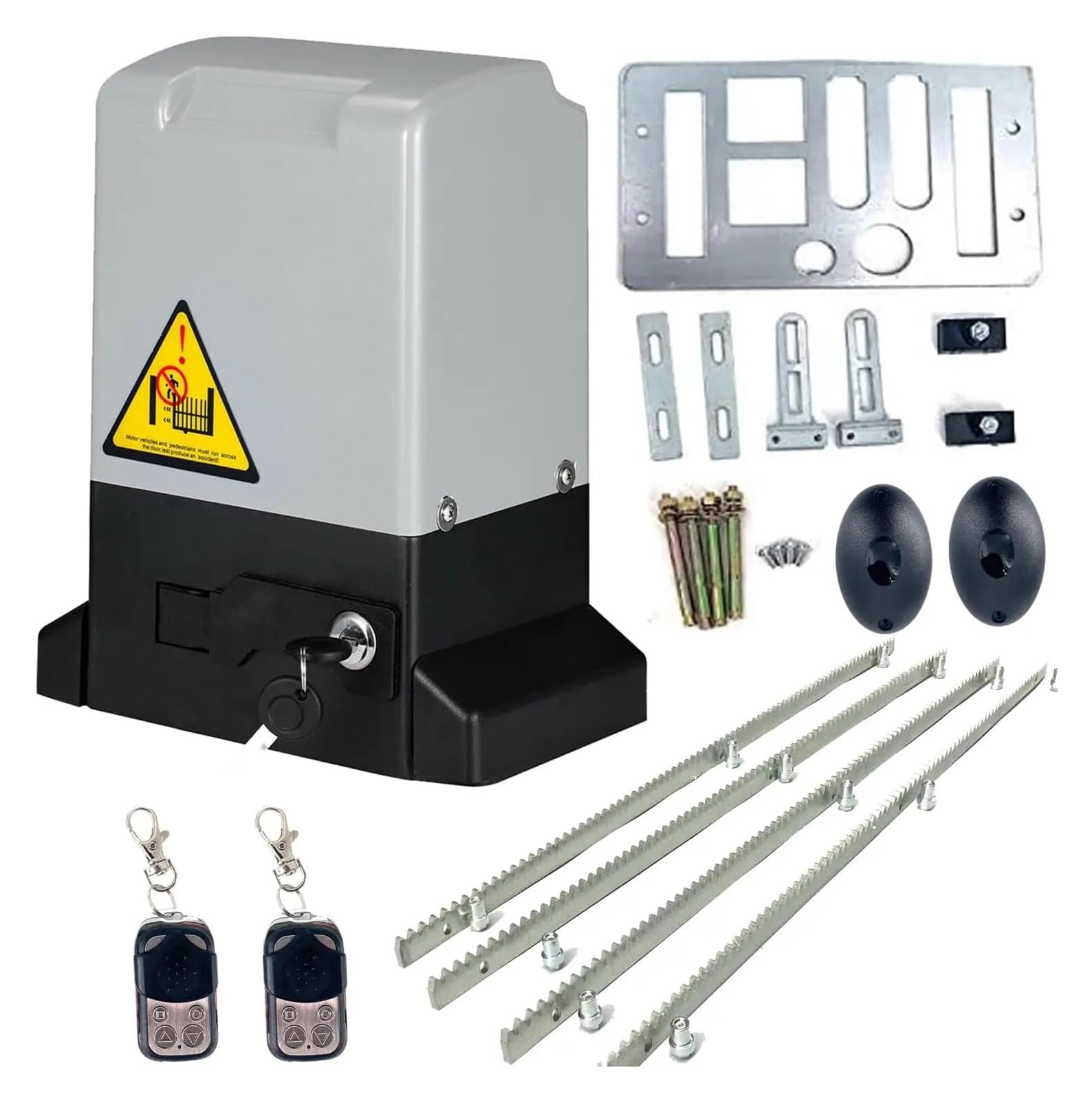 Kit de abridor de puerta eléctrico, 800/2000 kg, abridor eléctrico de puerta corredera, motor de CA, operadores automáticos de puerta, kit de garaje resistente con accesorios (350 W)
