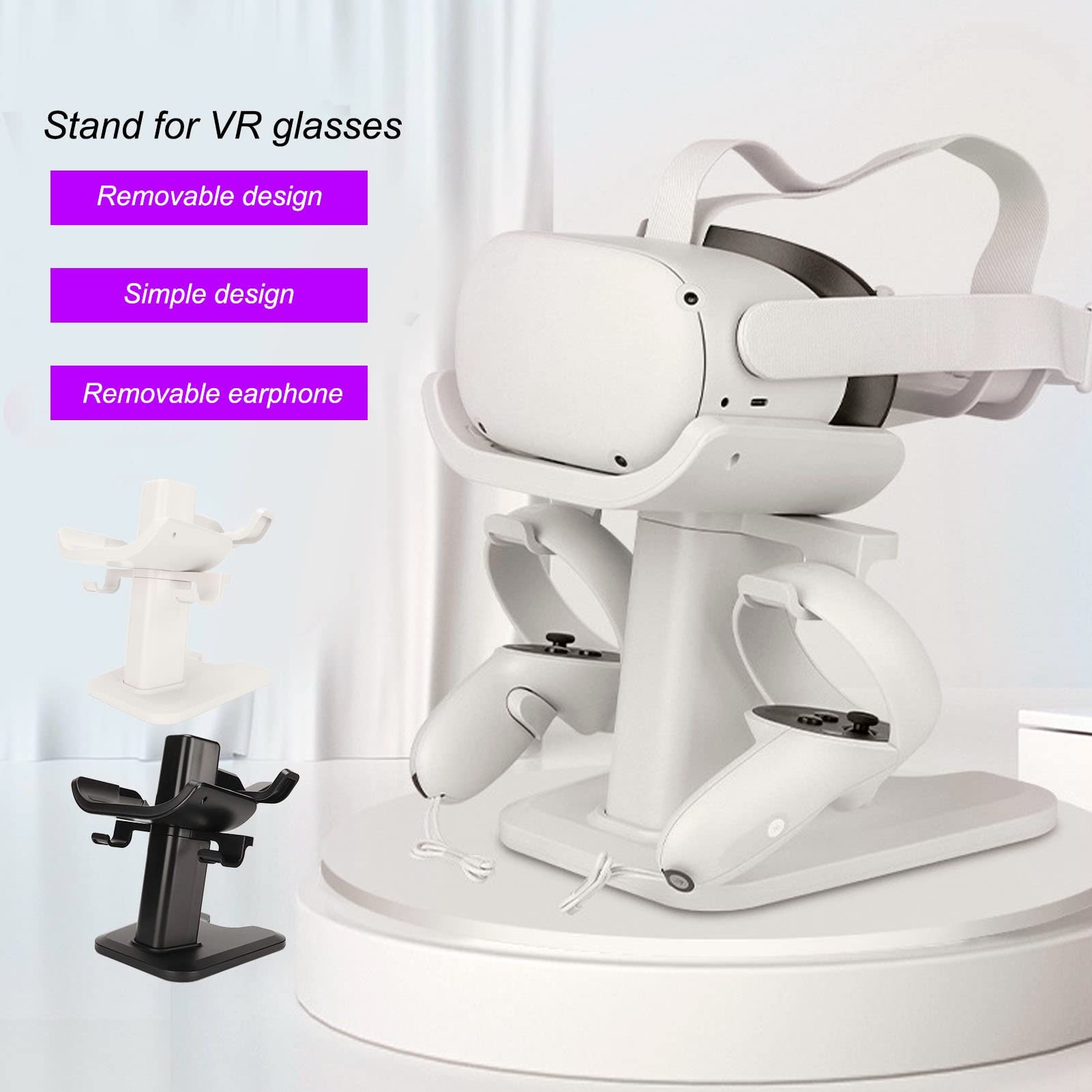  Quest2 スタンド付き Amazon.co.jp: VRスタンド、 Quest 2用多機能VRヘッドセットスタンド