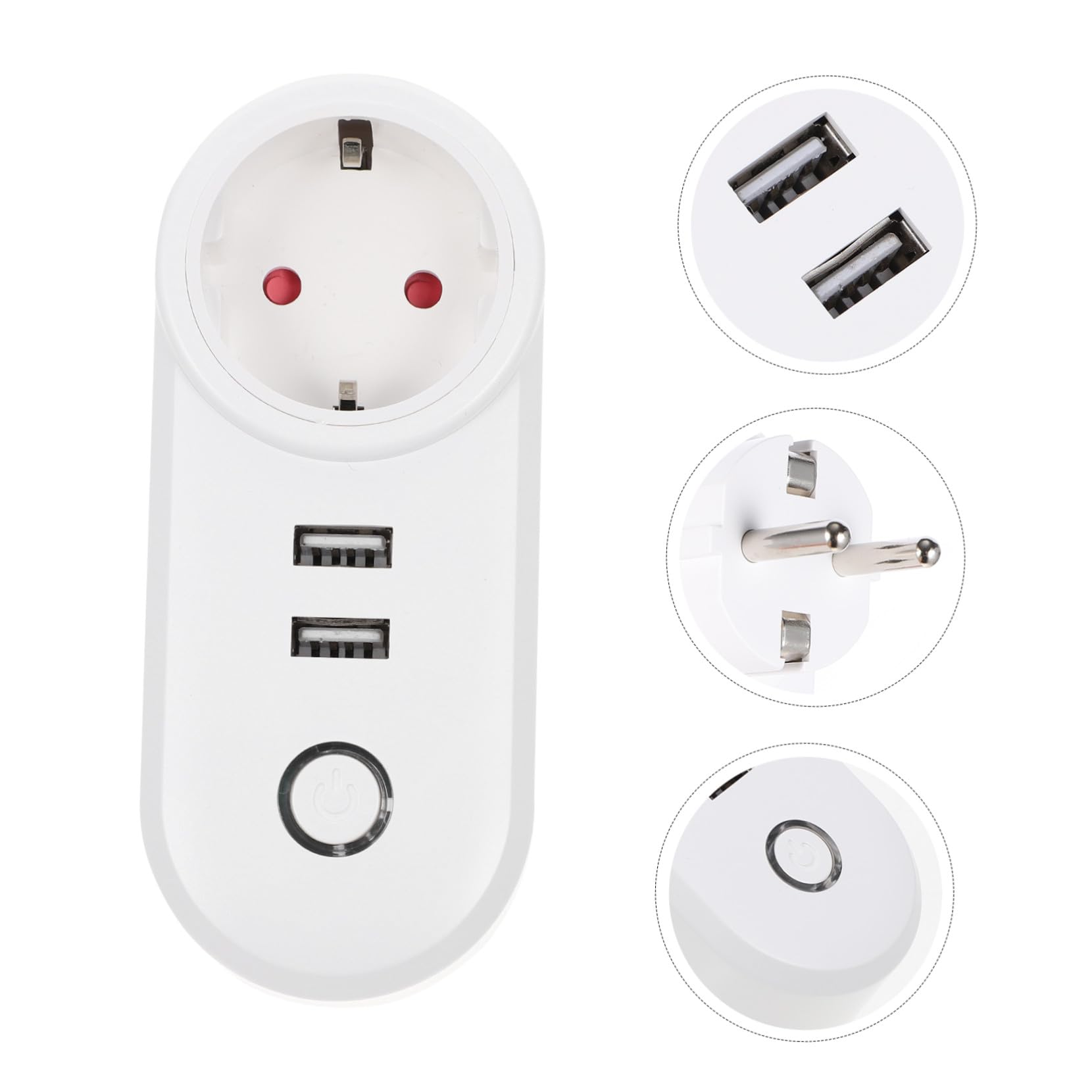 Enchufe Inteligente Wifi con Doble USB Alta Durabilidad Control Móvil Remoto para Hogar Compatible Diseño Estable y Práctico